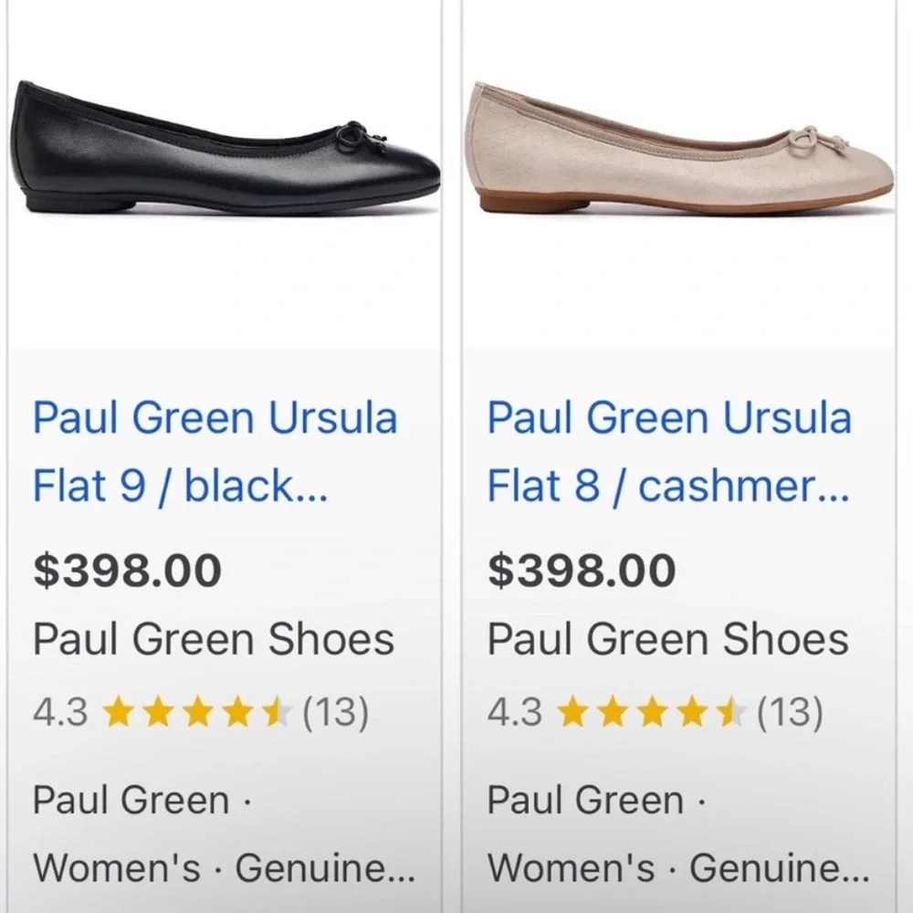 Paul Green Ursula Ballet Black Leather Flat - Picture 6 of 7